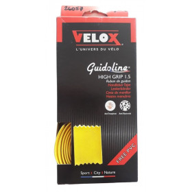 Handlebar tape Velox high grip 1.5 yellow for road bike