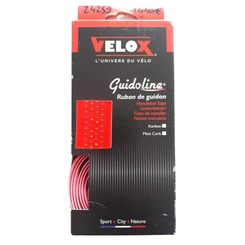Handlebar tape Velox fluo red for road bike Handlebar tape Velox fluo red for road bike