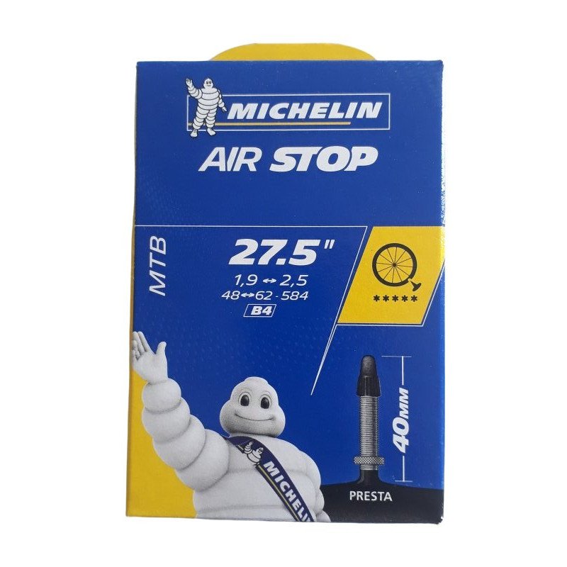 27,5 inner tube Michelin Airstop B4 1.9 / 2.50 Presta 40 mm