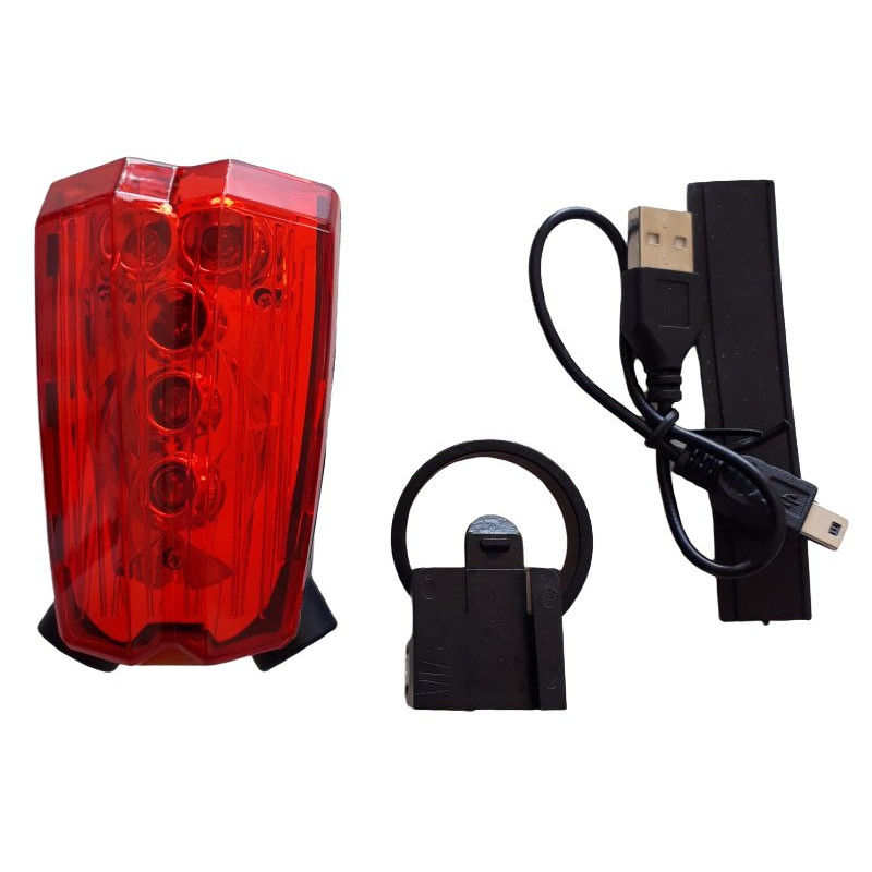 Kit eclairage velo Atoo 5 leds 2 fonctions USB