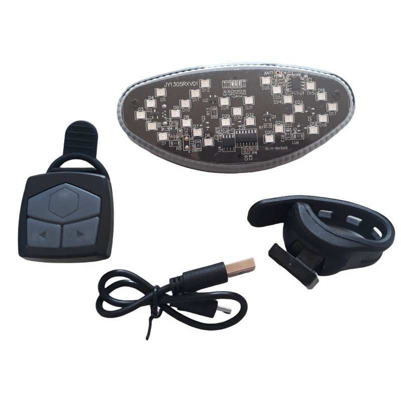 Optimiz 4-function wireless bicycle turn signal USB