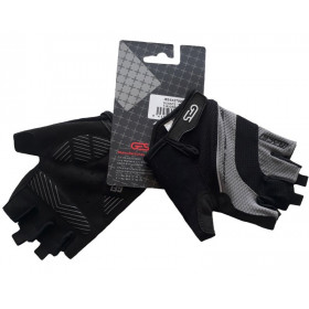 Gants vélo court GES taille M noir et gris