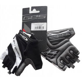Gants vélo court GES aircomfort taille S noir et blanc