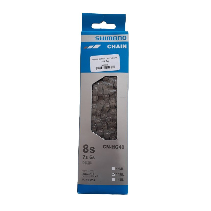Chaine Shimano 6,7 et 8v CN-HG40 116m
