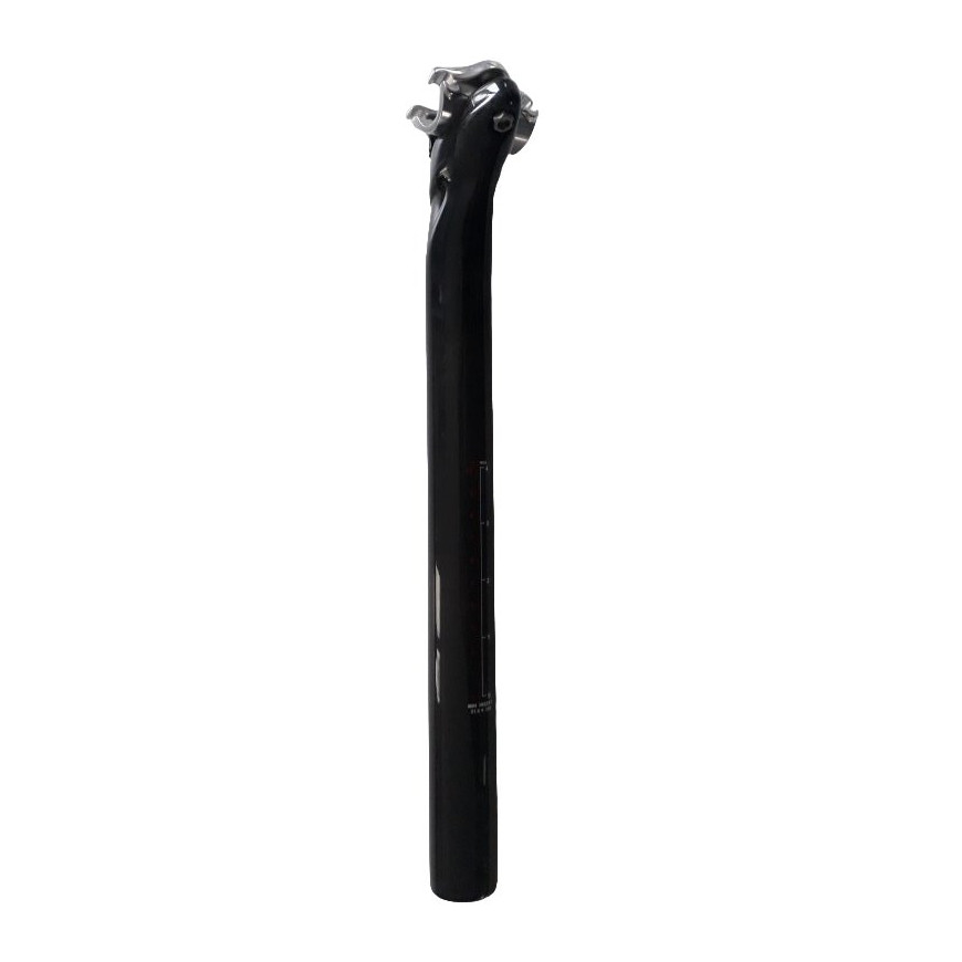 ROADNADO Tige de Selle Carbone de vélo 25.4/27.2/31.6mm Tige de Selle VTT ultralégère 350/400mm Tige Selle Carbone réglable pour vélo de Route, VTT, BMX, Noir Mat (27.2*400mm