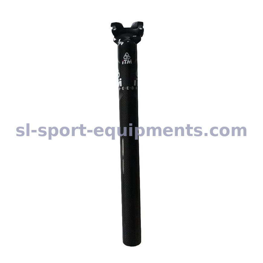 Tige De Selle Vélo Fibre Carbone – 25,4 / 27,2 / 30,8 / 31,6 Mm – Longueur 350 Ou 400 Mm – 0,2 Kg