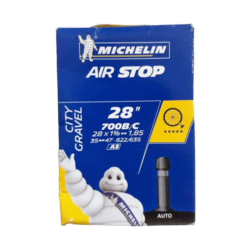 Chambre à air gravel 700B C 28 pouces Michelin Airstop A3 schrader