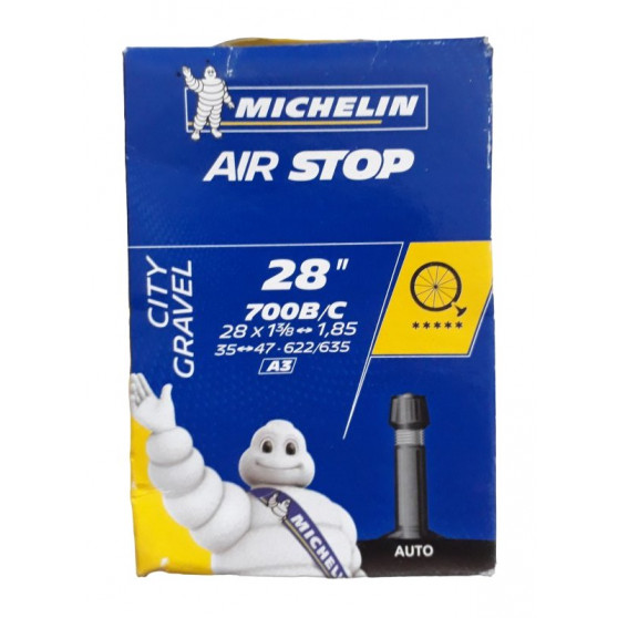 Chambre à air gravel 700B C 28 pouces Michelin Airstop A3 schrader