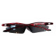 Pure passion cycling glasses with 3 lens red