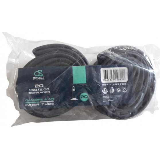 Set of 2 20-inch inner tubes schrader