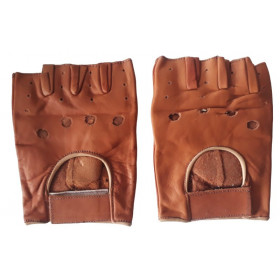 Vintage leather cycling gloves size M