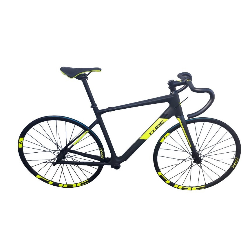Cube Attain Race GTC carbon road frame kit size 53 black and yellow