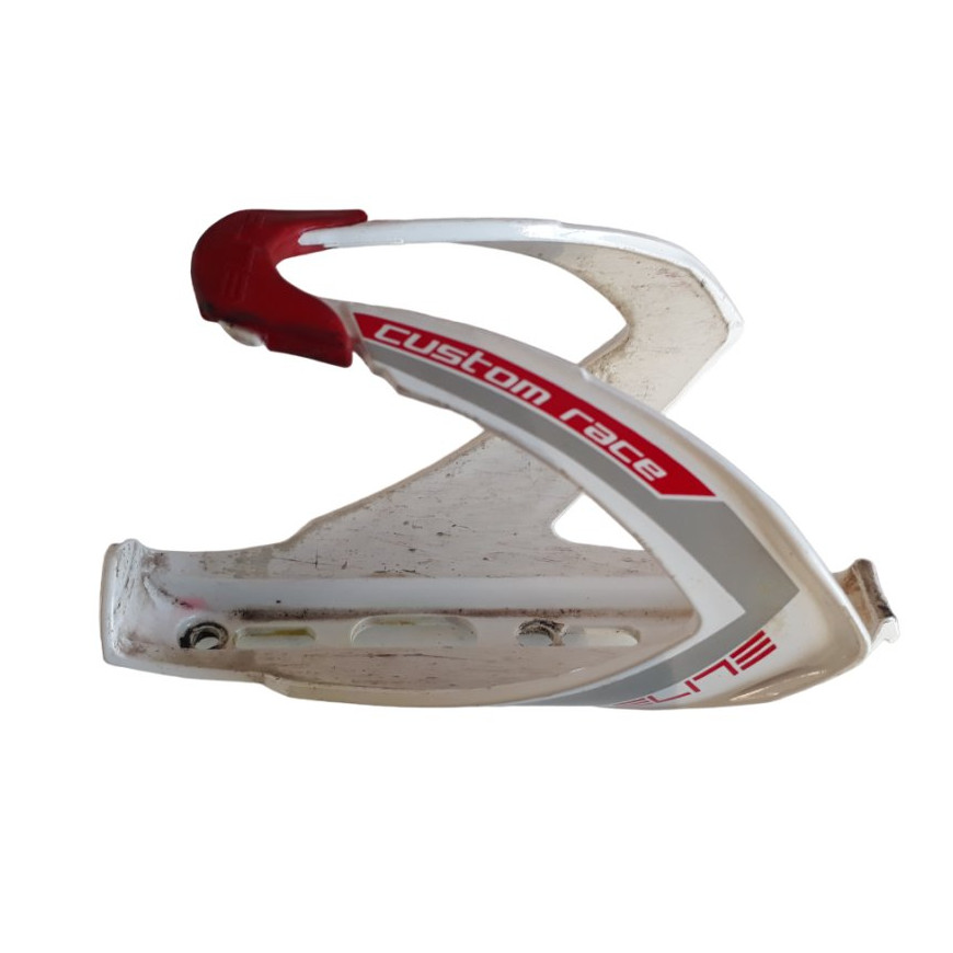 Elite bottle cage customer race white and red