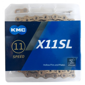 11 speed chain KMC X11SL Ti N gold 118 links