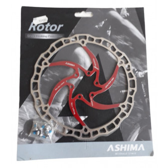 180 disc brake 6 holes Ashima ARO 08 red