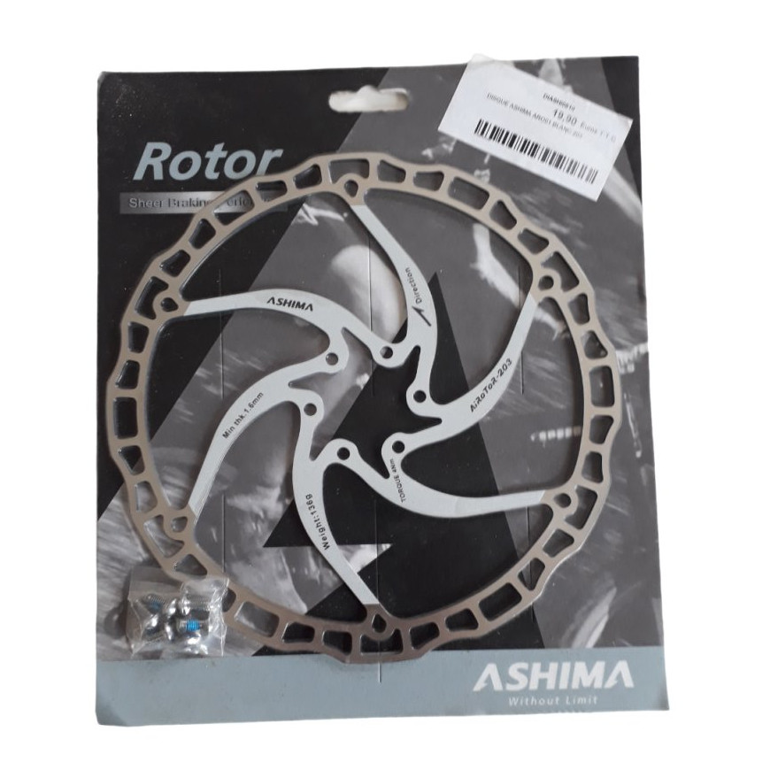 203 disc brake 6 holes Ashima ARO 08 white