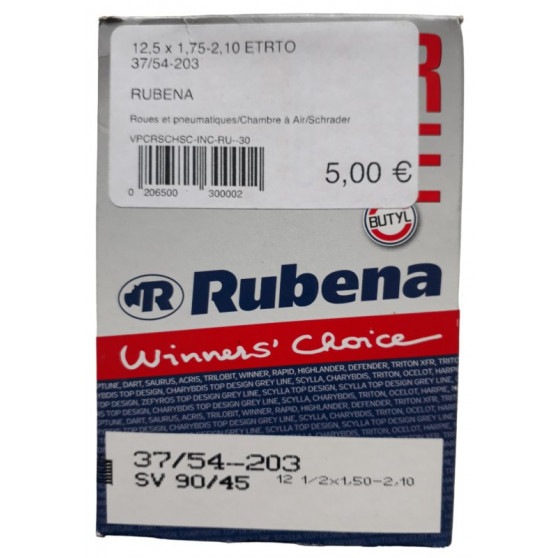 Kid bike innertube 12 1/2x1,5 2,1 schrader