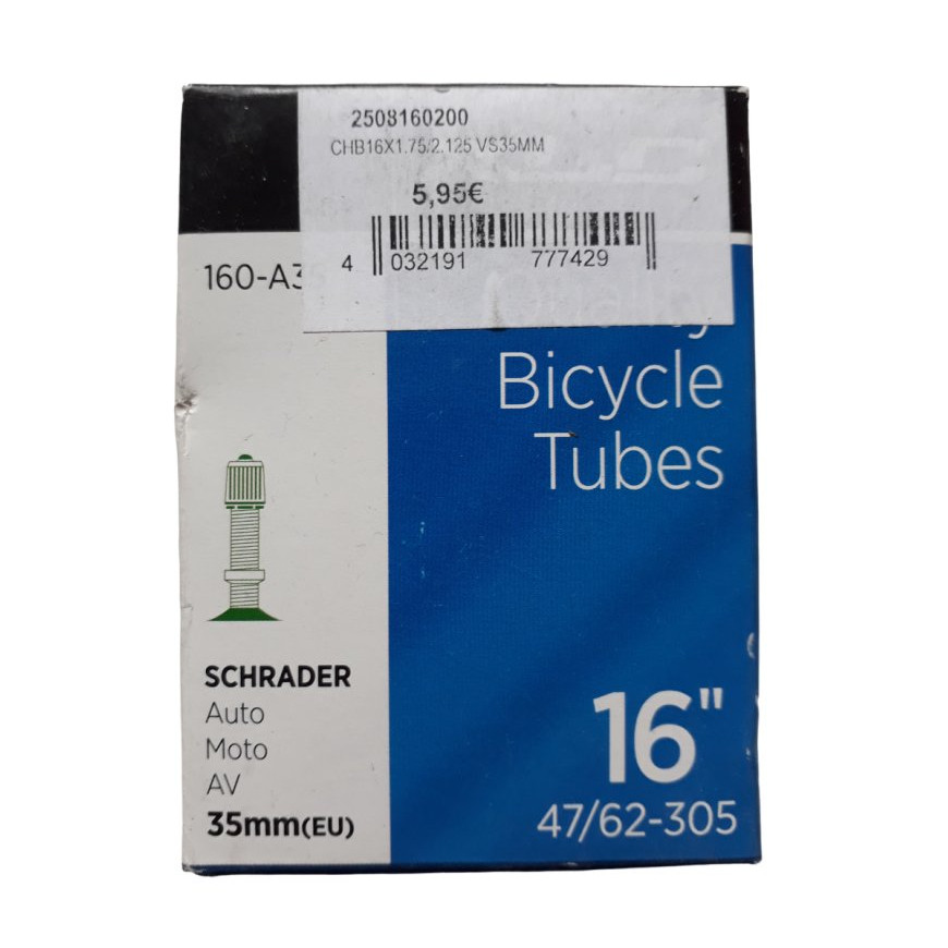 Kid bike innertube 16 inches schrader