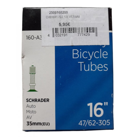 Kid bike innertube 16 inches schrader