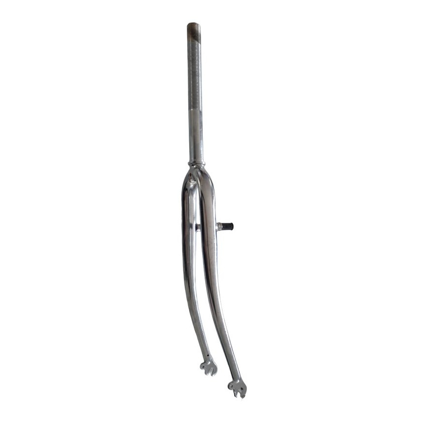 Hybrid bike fork chromed