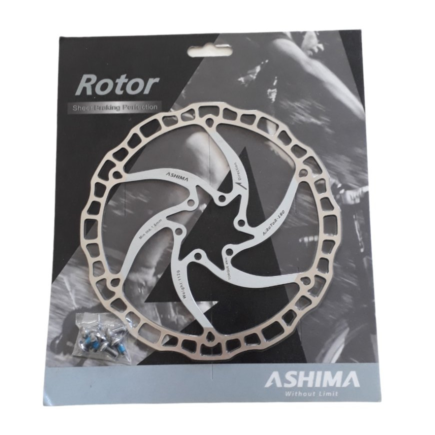 180 disc brake 6 holes Ashima ARO 08 white