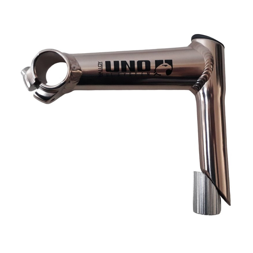 Onogal 2951 Potence réglable pour vélo Uno Kalloy 22,2 mm avec raccord 25,4 mm vélo Argenté