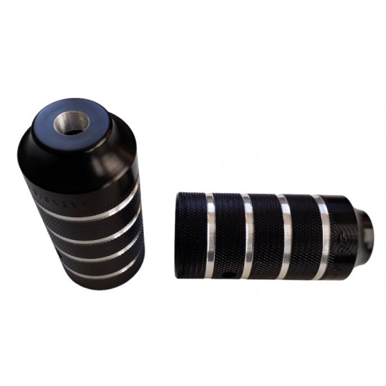 BMX pegs axle 13.5 mm black aluminium