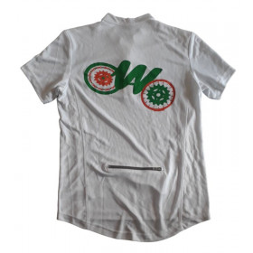 White custom cycling jersey