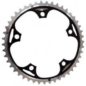 Road bike chainring 46 teeth 130 mm TA Alize black