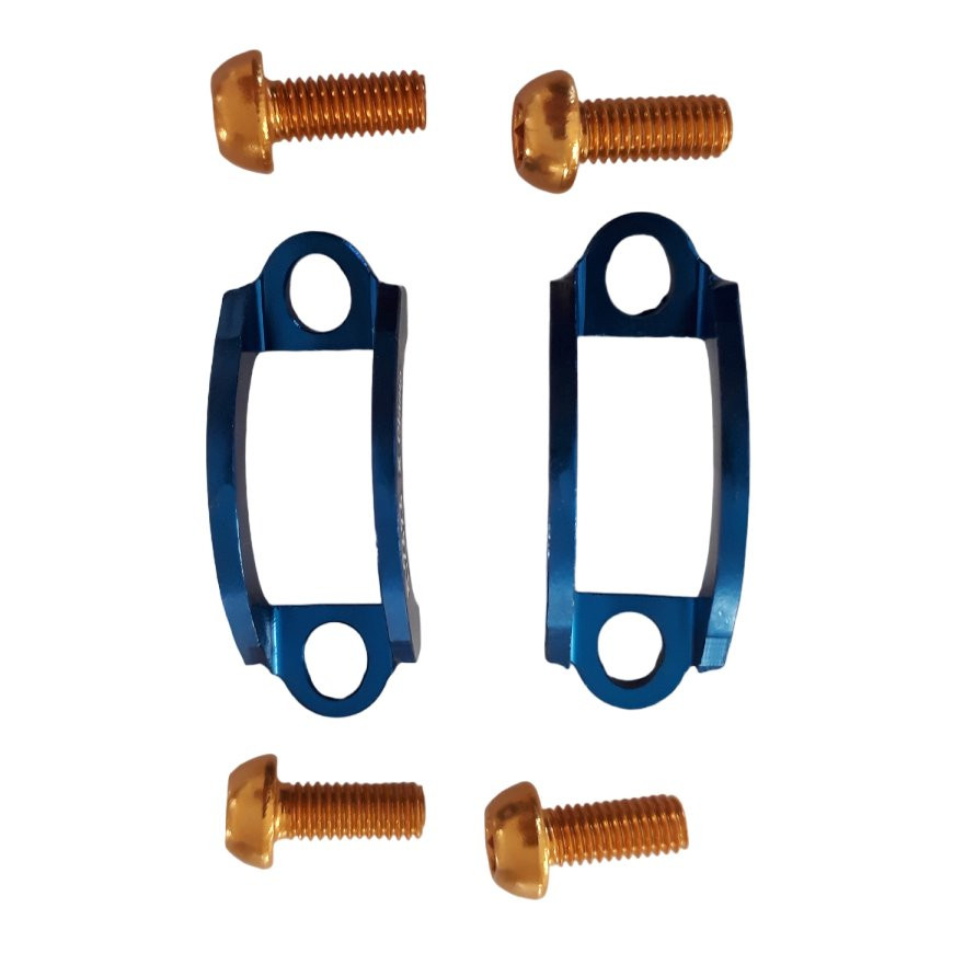 Avid Elixir brake clamps A2Z blue
