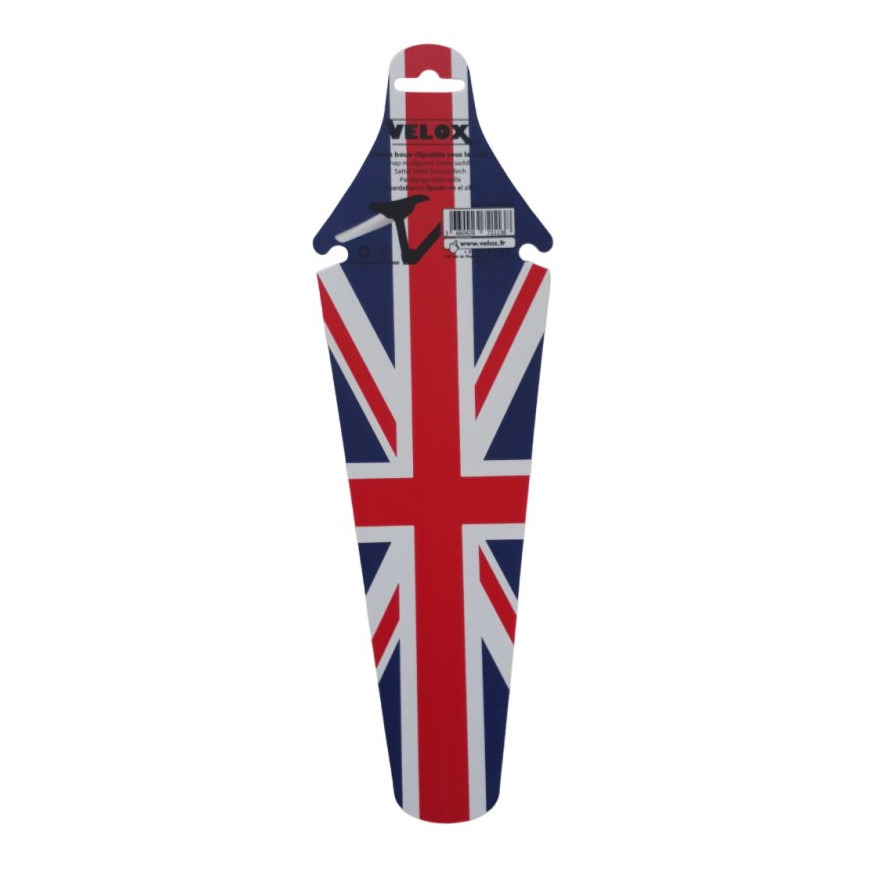 Rear saddle mudguard Velox english flag