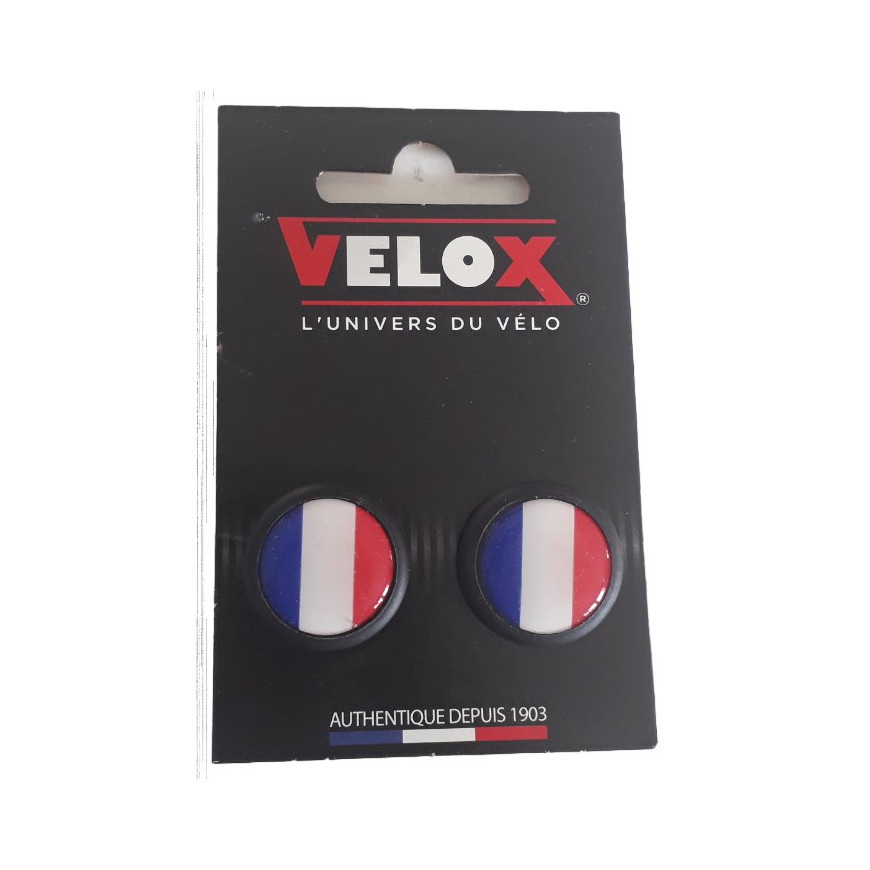 Embouts guidon velo route Velox drapeau français