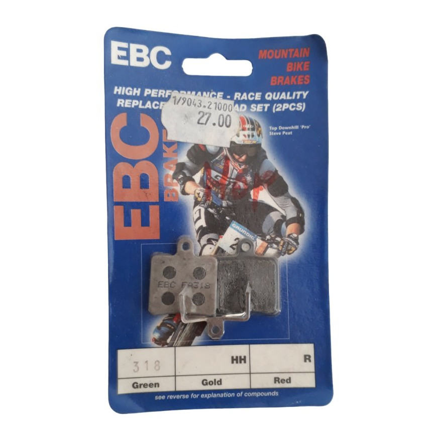 Plaquettes frein VTT Hope mini 2001 EBC vert Plaquettes frein VTT Hope mini 2001 EBC vert