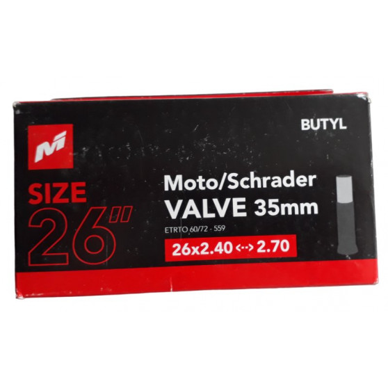 Chambre à air 26 pouces fat bike Massi schrader