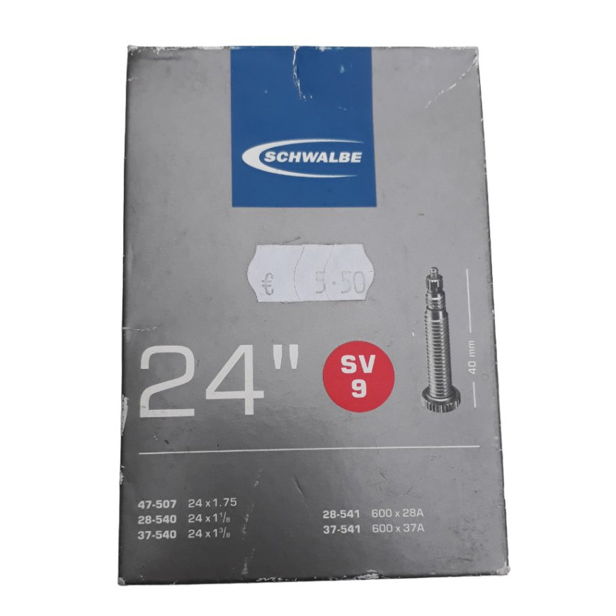 Chambre à air BMX 24 pouces presta Schwalbe SV9 Chambre à air BMX 24 pouces presta Schwalbe SV9