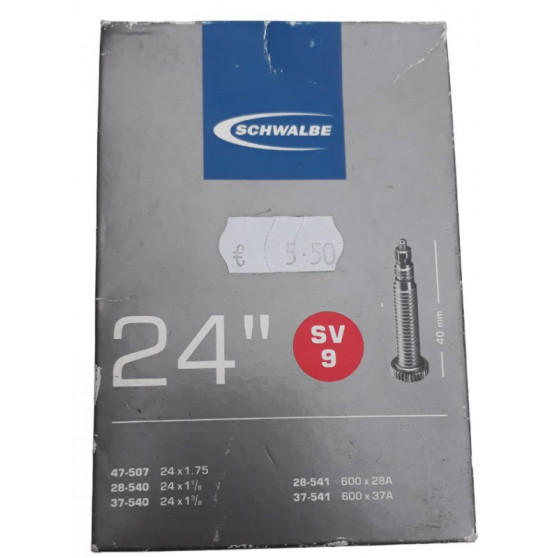 BMX 24 inch presta Schwalbe SV9 inner tube