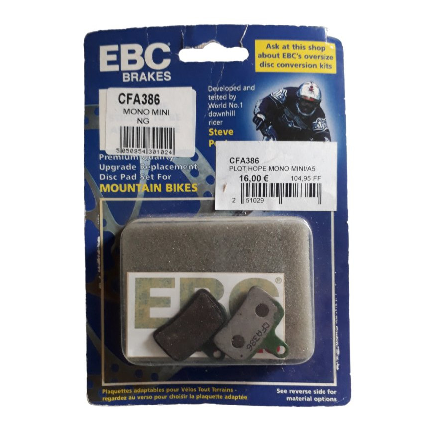 Plaquettes de frein Hope mono mini NG EBC vert Plaquettes de frein Hope mono mini NG EBC vert