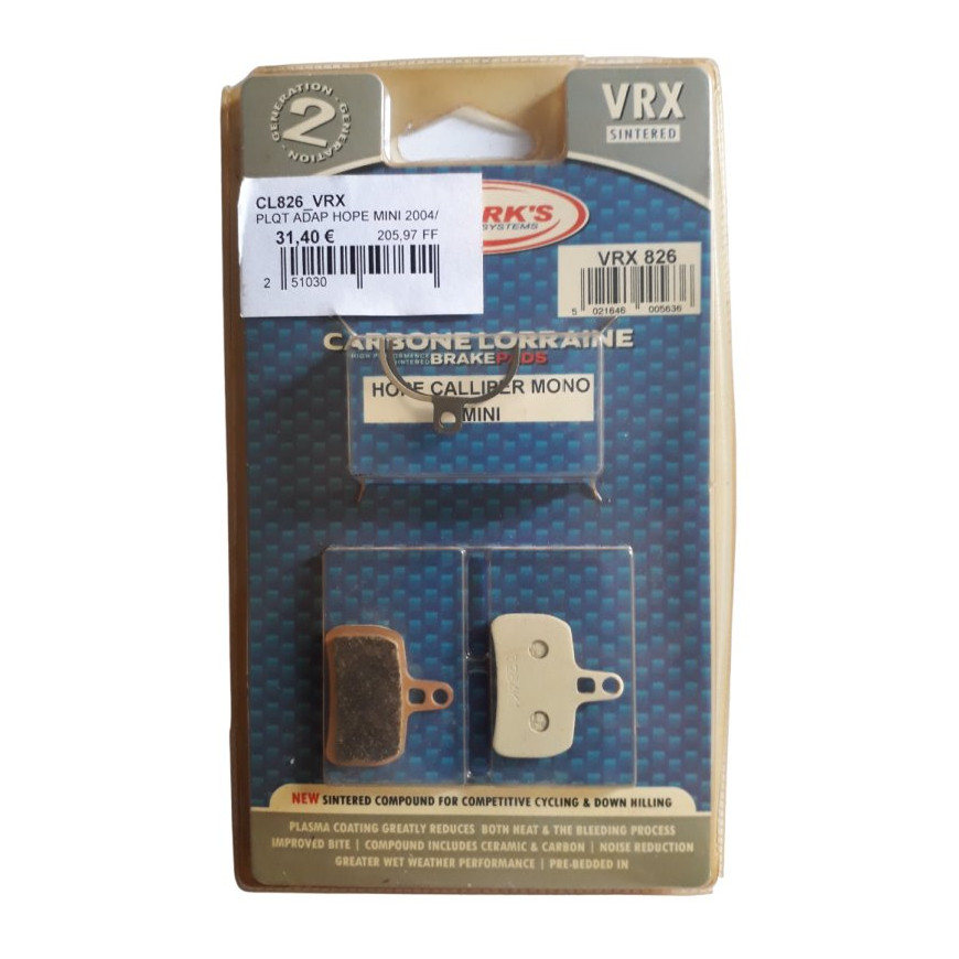 Carbone Lorraine Hope Calliper mono mini 2004 brake pads