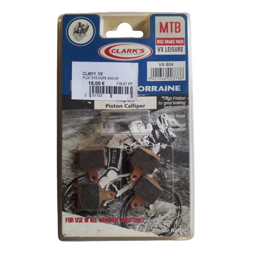 Hope 4 piston calliper disc brake pads Clark's