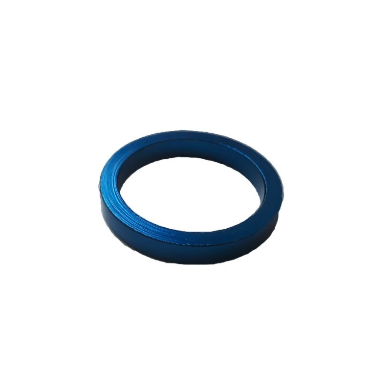 Entretoise velo aluminium jeu de direction 1"1/8 5 mm bleue