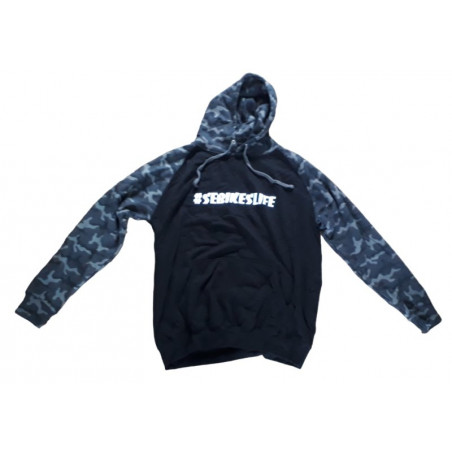 SE Bikes men's camouflage hooded cycling sweatshirt