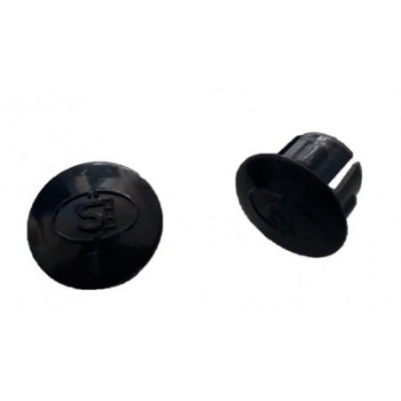 Bouchons guidon velo route noir marqués IS