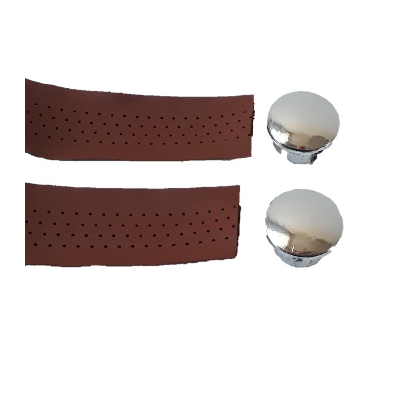 Leather handlebar tape light brown