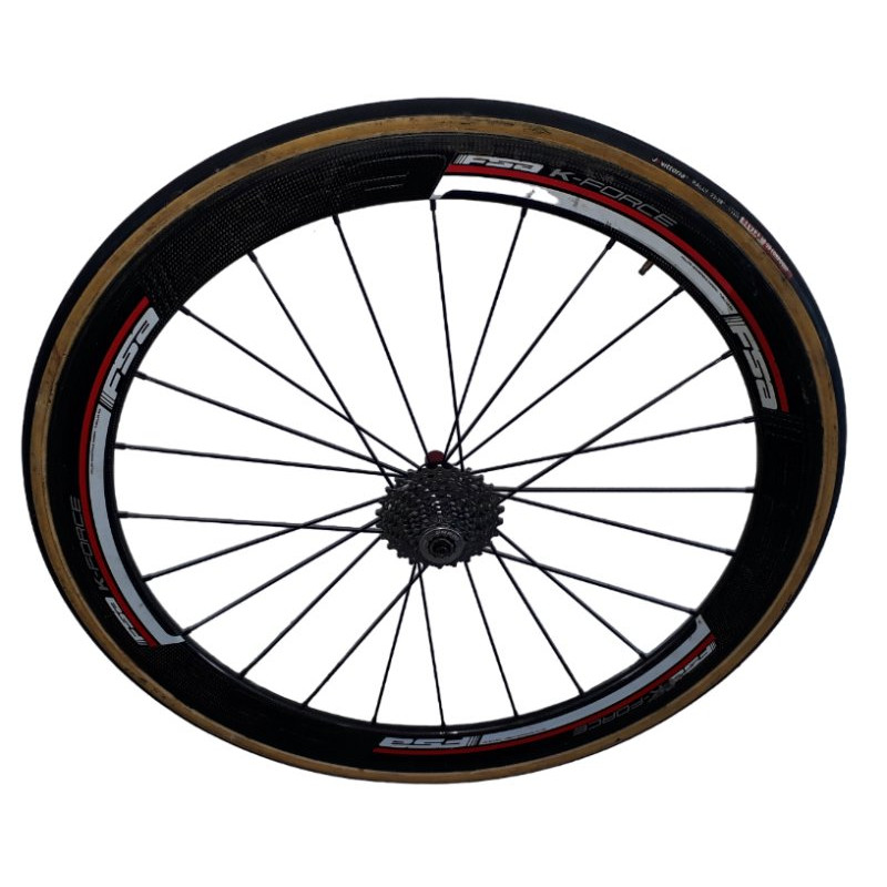Roue arrière FSA K-force carbone boyau 10v Roue arrière FSA K-force carbone boyau 10v