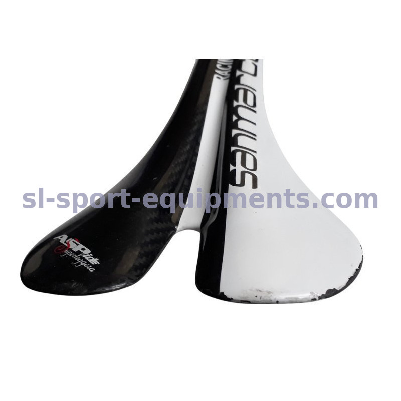Selle De Route San Marco Era - Rails Titane 7x7 Mm - Noir/grise - Occasion - Fabriquée En Italie