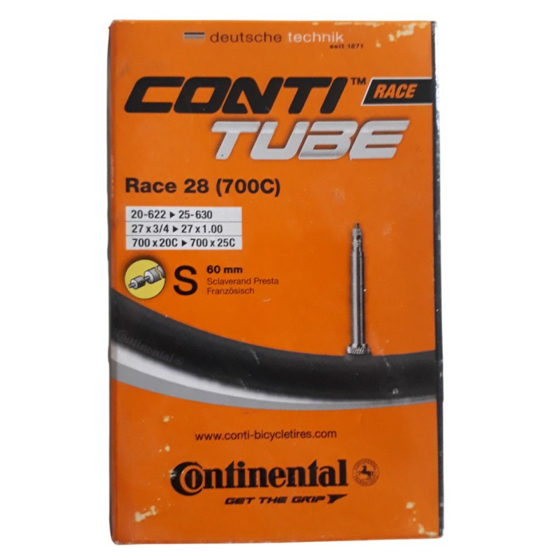 Chambre à air Continental Race 28 700X20c/25c Presta 60 mm Chambre à air Continental Race 28 700X20c/25c Presta 60 mm