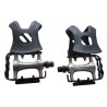 MTB pedals toe clips in second hand condition