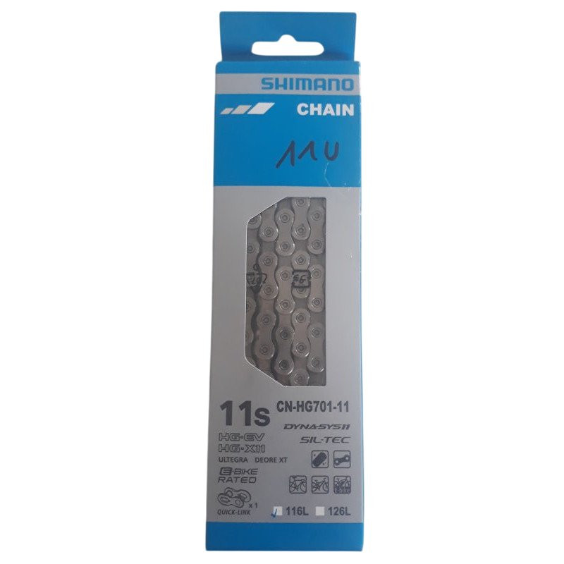 Chaine shimano 11v CN-HG701-11 en promotion à -38% !