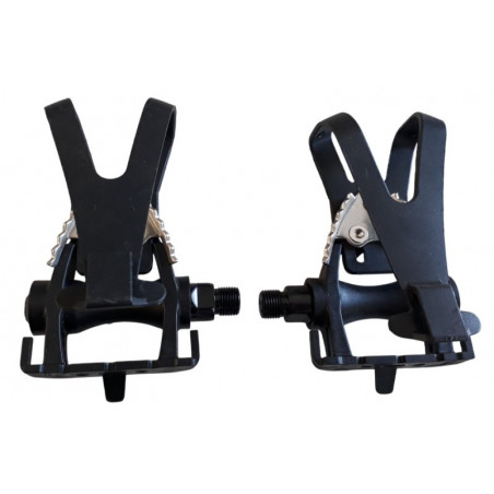 Toe clip pedals resin