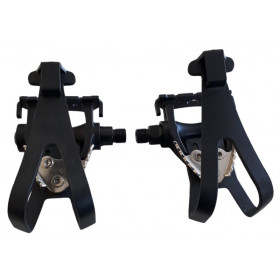 Toe clip pedals in resin